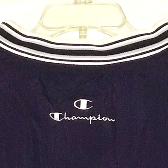 Vintage 1990’s Champion Blank/Sz XL Lined V-neck Pullover Windbreaker Jacket - Picture 6 of 8